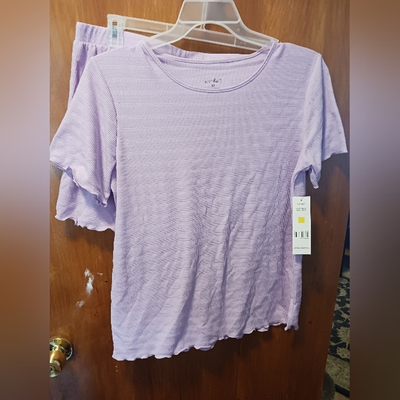 New never worn just be the 2pc top& shorts purple pajama set 1x - Picture 1 of 4
